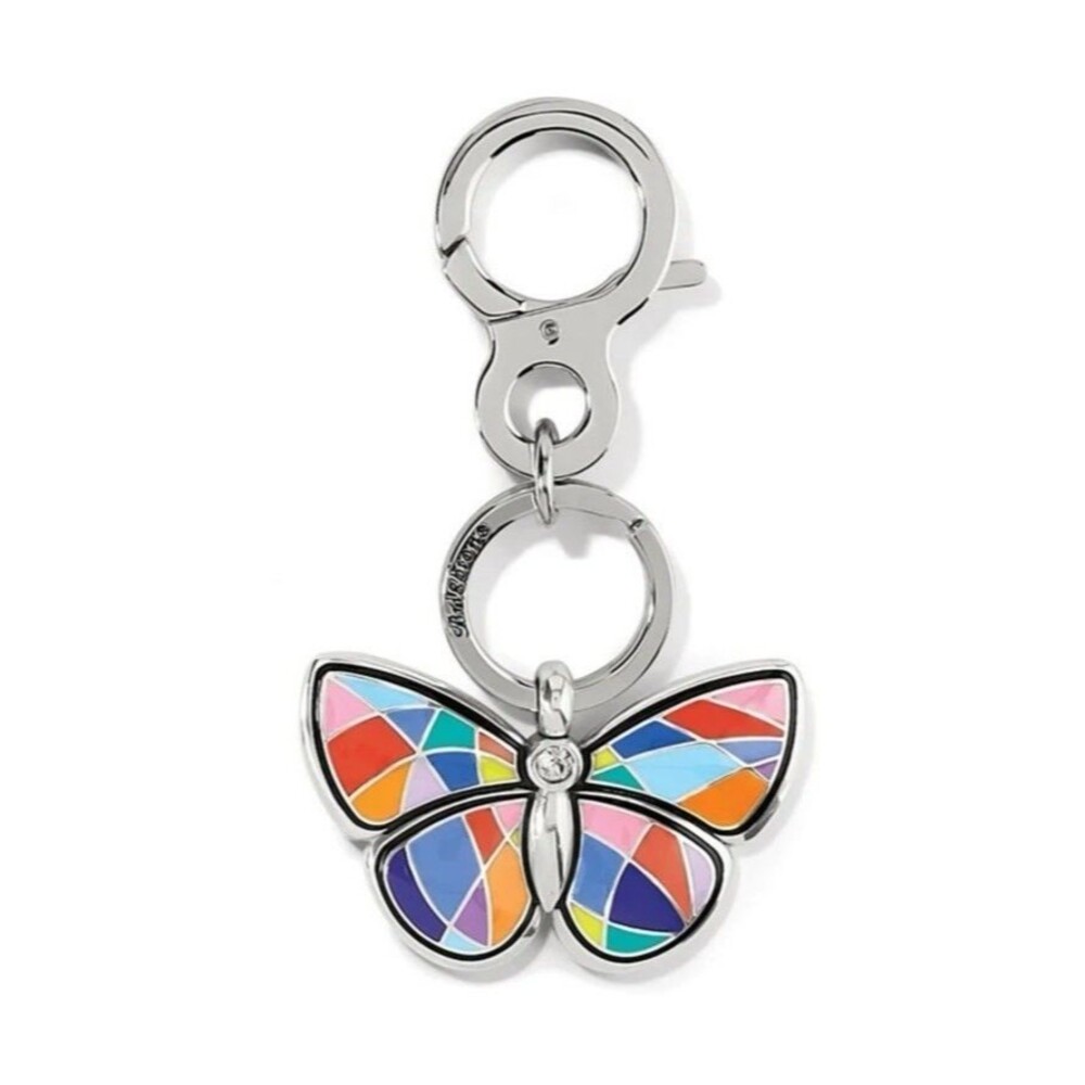 Brighton Colormix Butterfly Colorful Handbag Fob Keychain Clip Charm MSRP$68 NWT